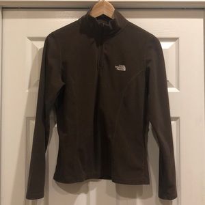 The North Face WMs MED Brown Half Zip Sweater
